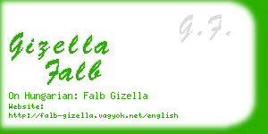 gizella falb business card